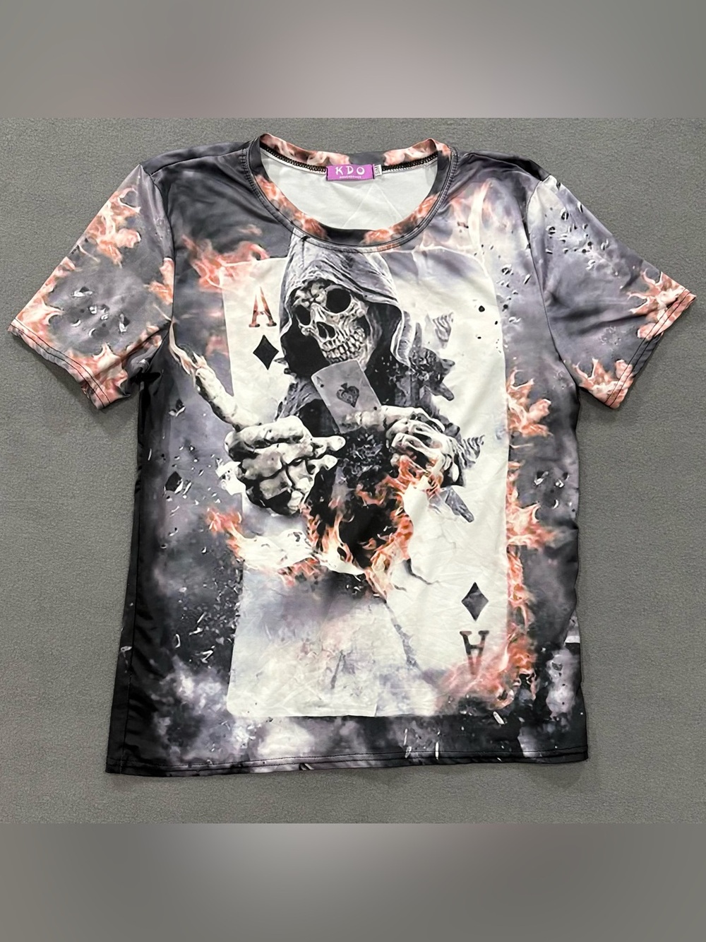 KDO Grim Reaper Ace of Spades Graphic Shirt Women’s Size S/M